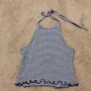Blue and white stripped tunic
